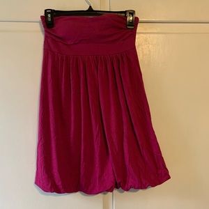 pink strapless dress